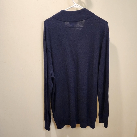 Brooks Brothers Vintage Men's Navy Blue Wool Blend quarter zip sweater size XXL - Picture 3 of 13